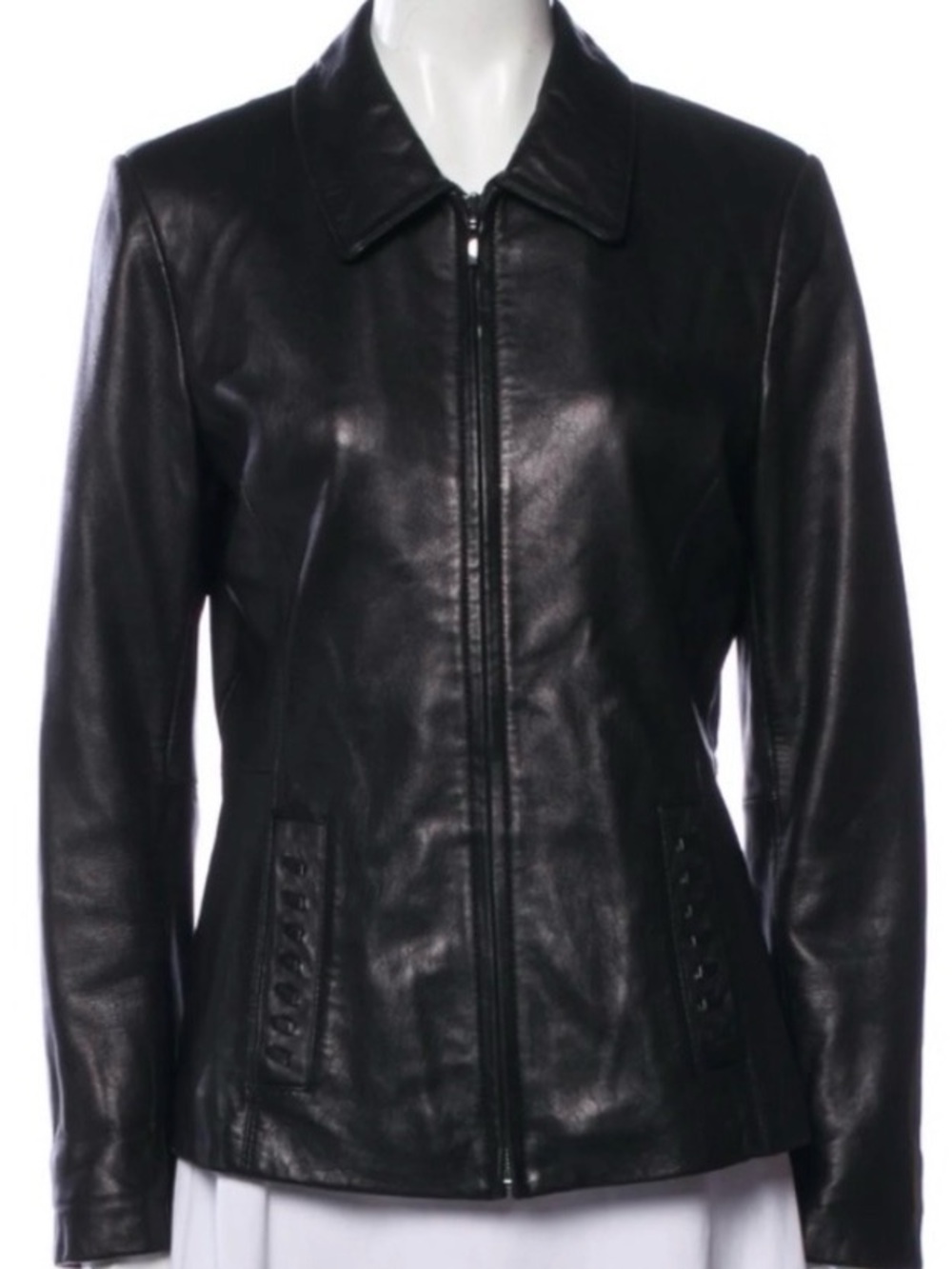 Donny Brook Vintage Black Leather Zip-Up Jacket - perfect condition